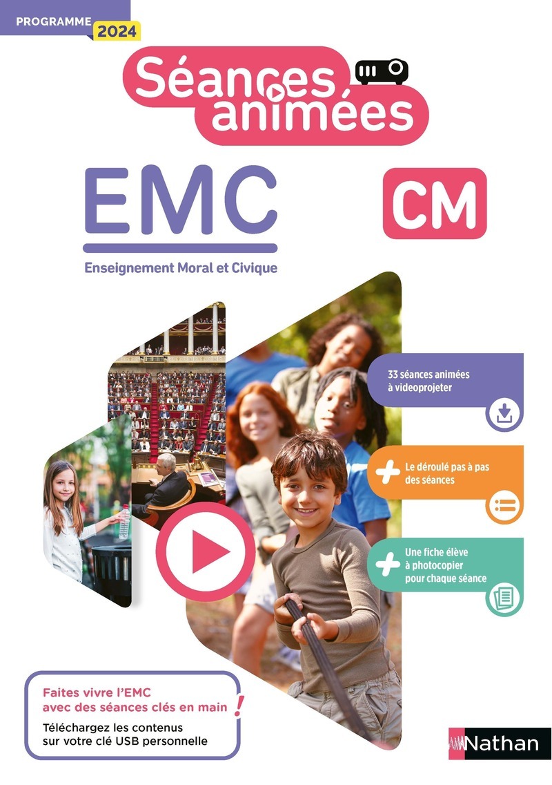 Image de  Séances animées - emc cm - guide + ressources 