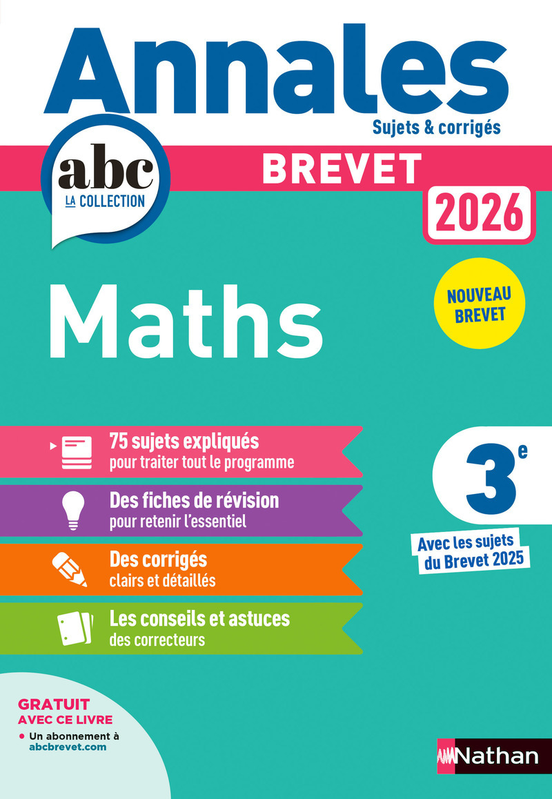 Image de  Annales brevet 2026 maths - sujets & corrigés 