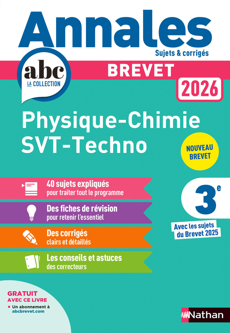 Image de  Annales brevet physique chimie - svt - techno 2026 - corrigé 