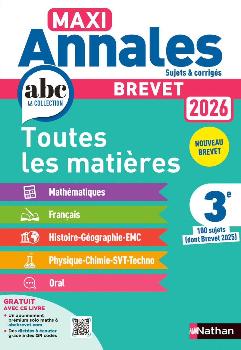 Image de  Maxi annales brevet 2026 - corrigé 