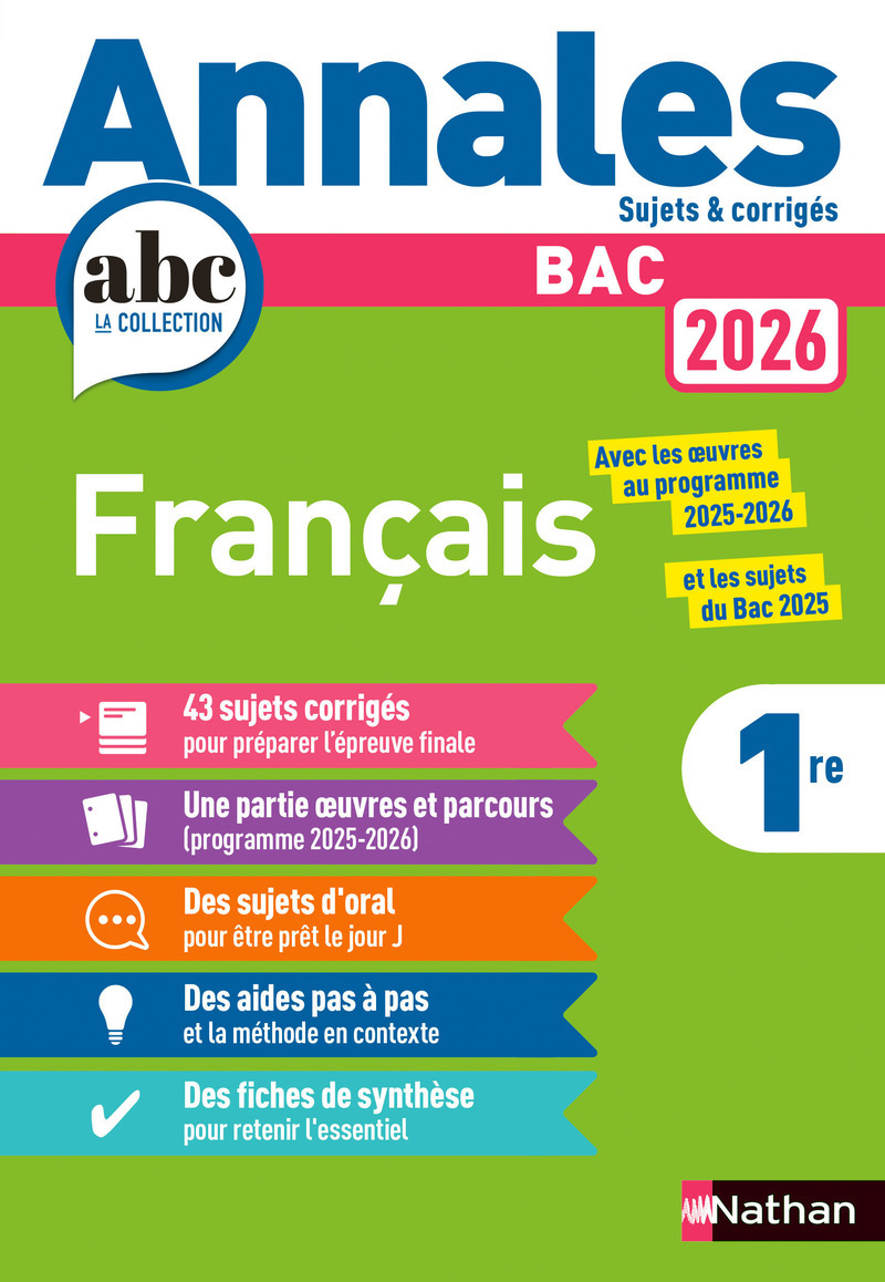 Image de  Annales bac français 2026 