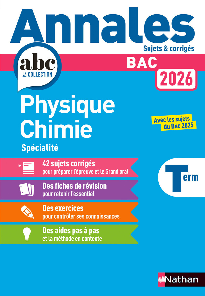 Image de  Annales bac physique chimie term. 2026 - corrigé 