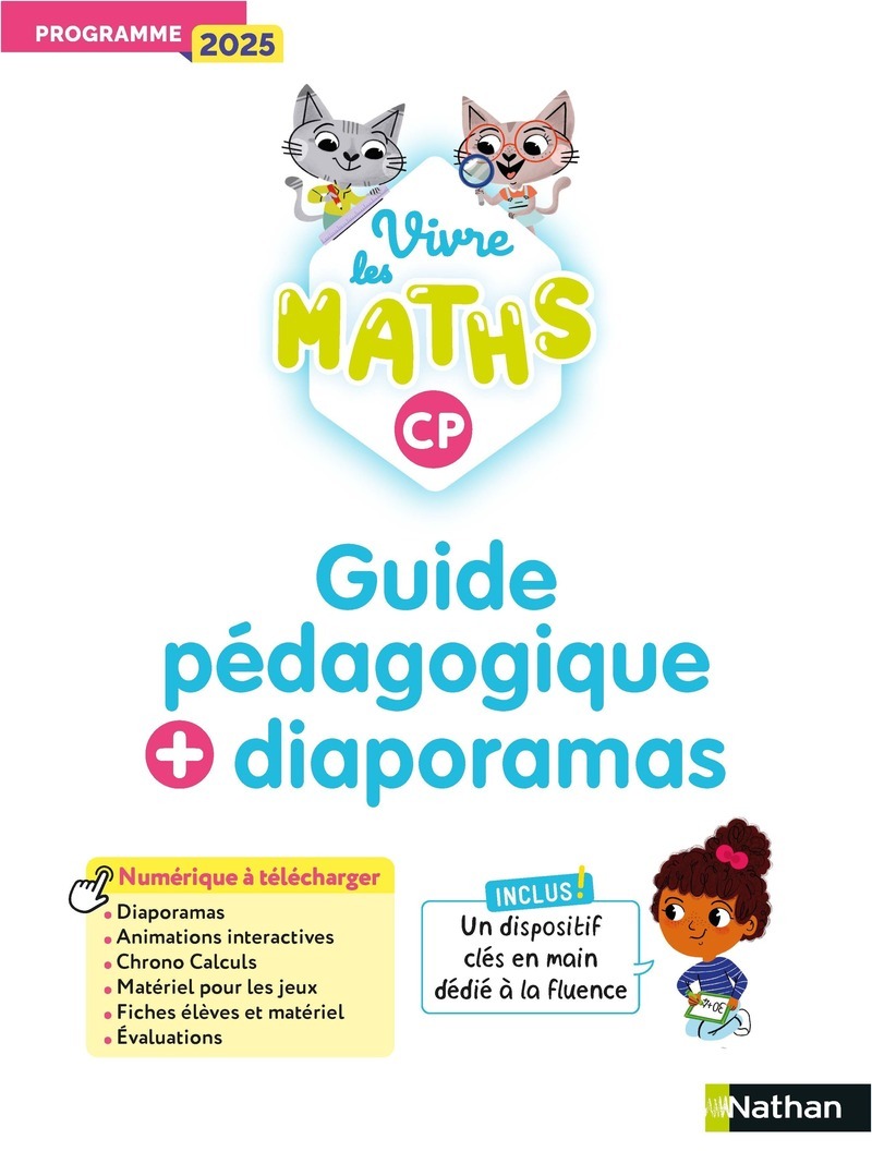 Image de  Vivre les maths - CP - guide pédagogique + diaporamas - programme 2025 