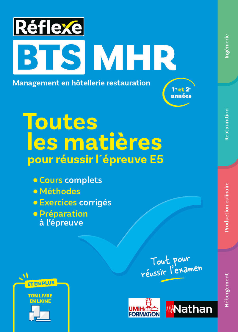 Image de  Bts mhr - toutes les matières pour réussir l'épreuve e5 - réflexe... 