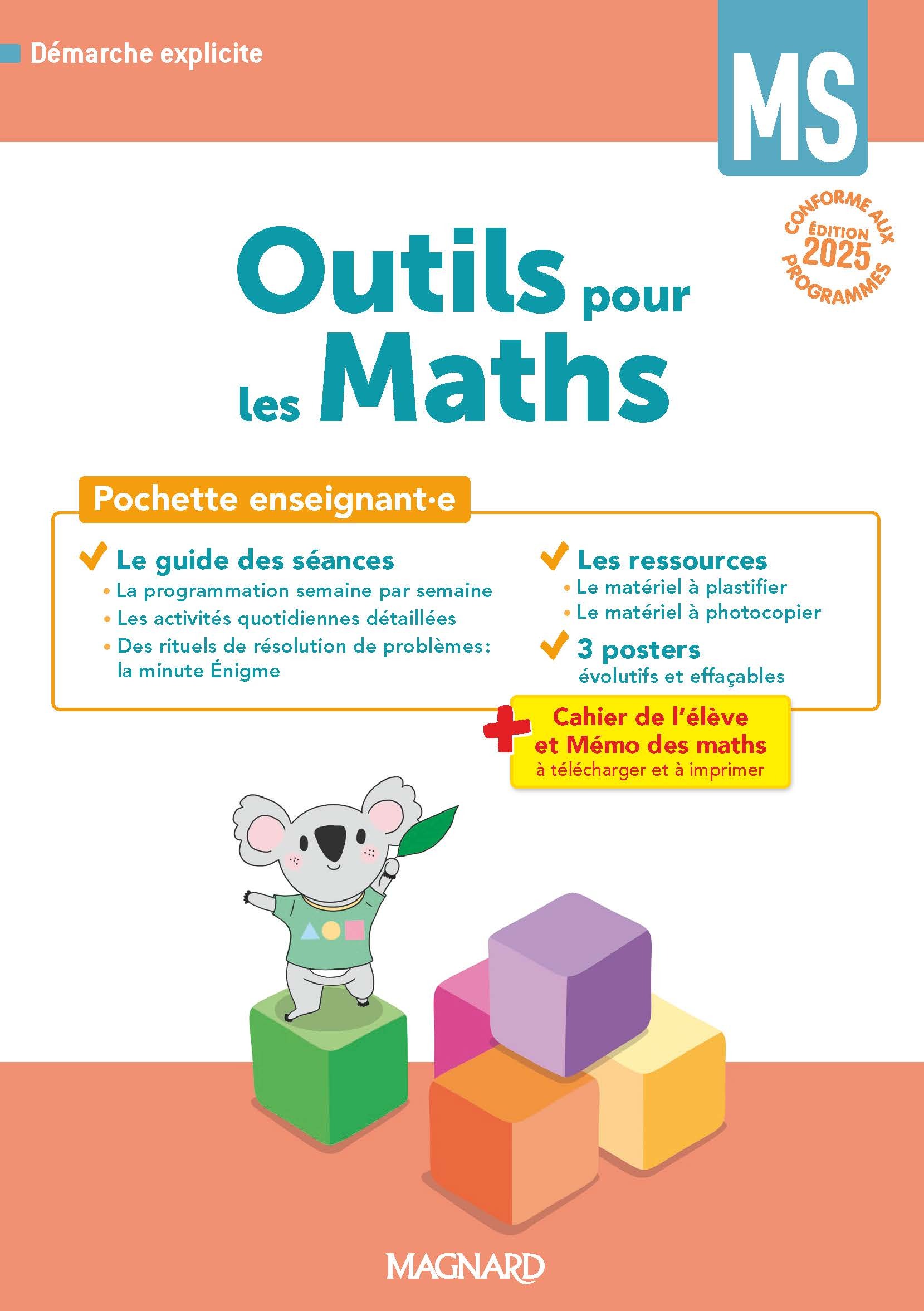 Image de  Outils pour les maths ms (2025) - pochette enseignant : guide... 