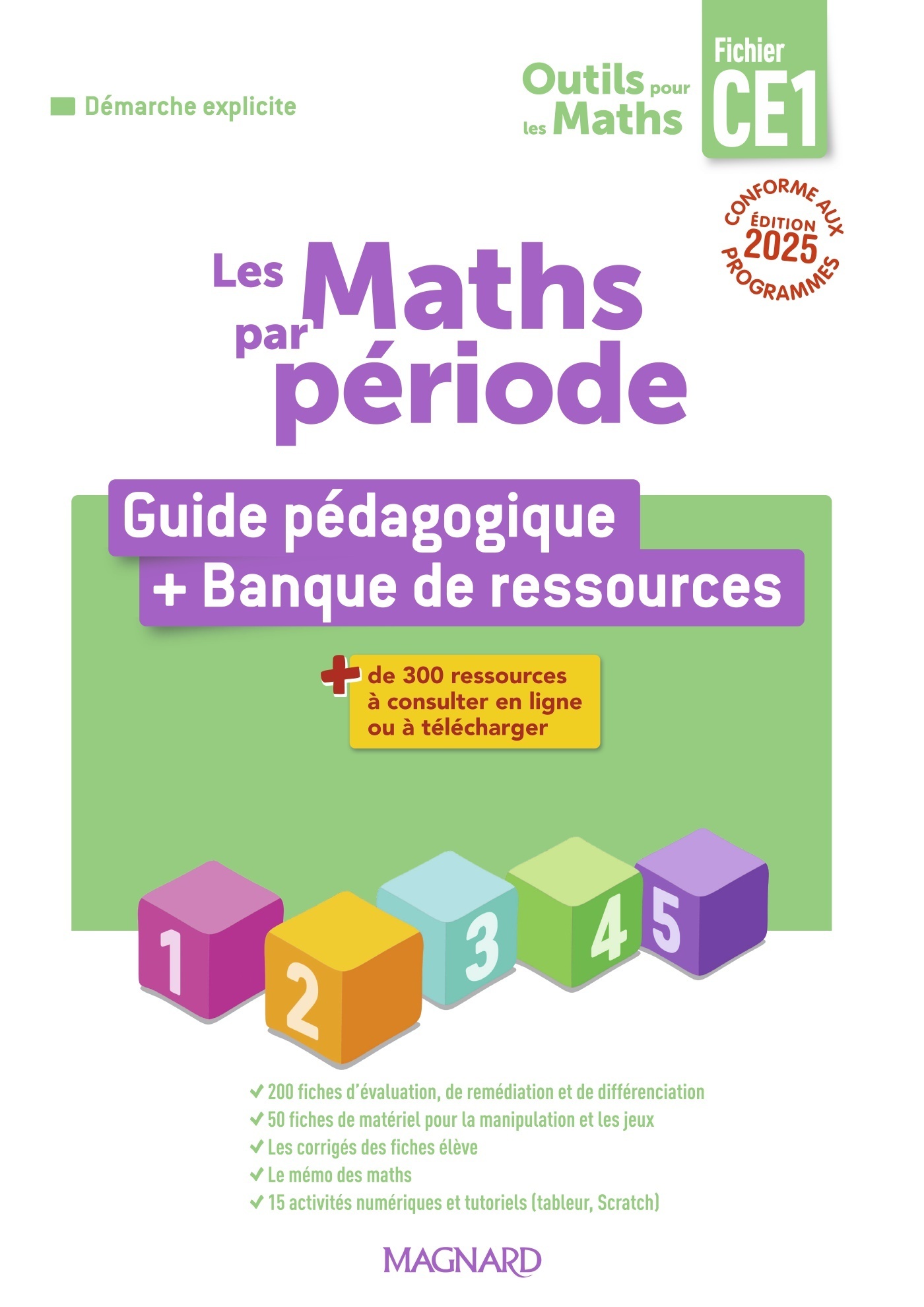 Image de  Outils pour les maths CE1 par période (2025) - guide pédagogique... 