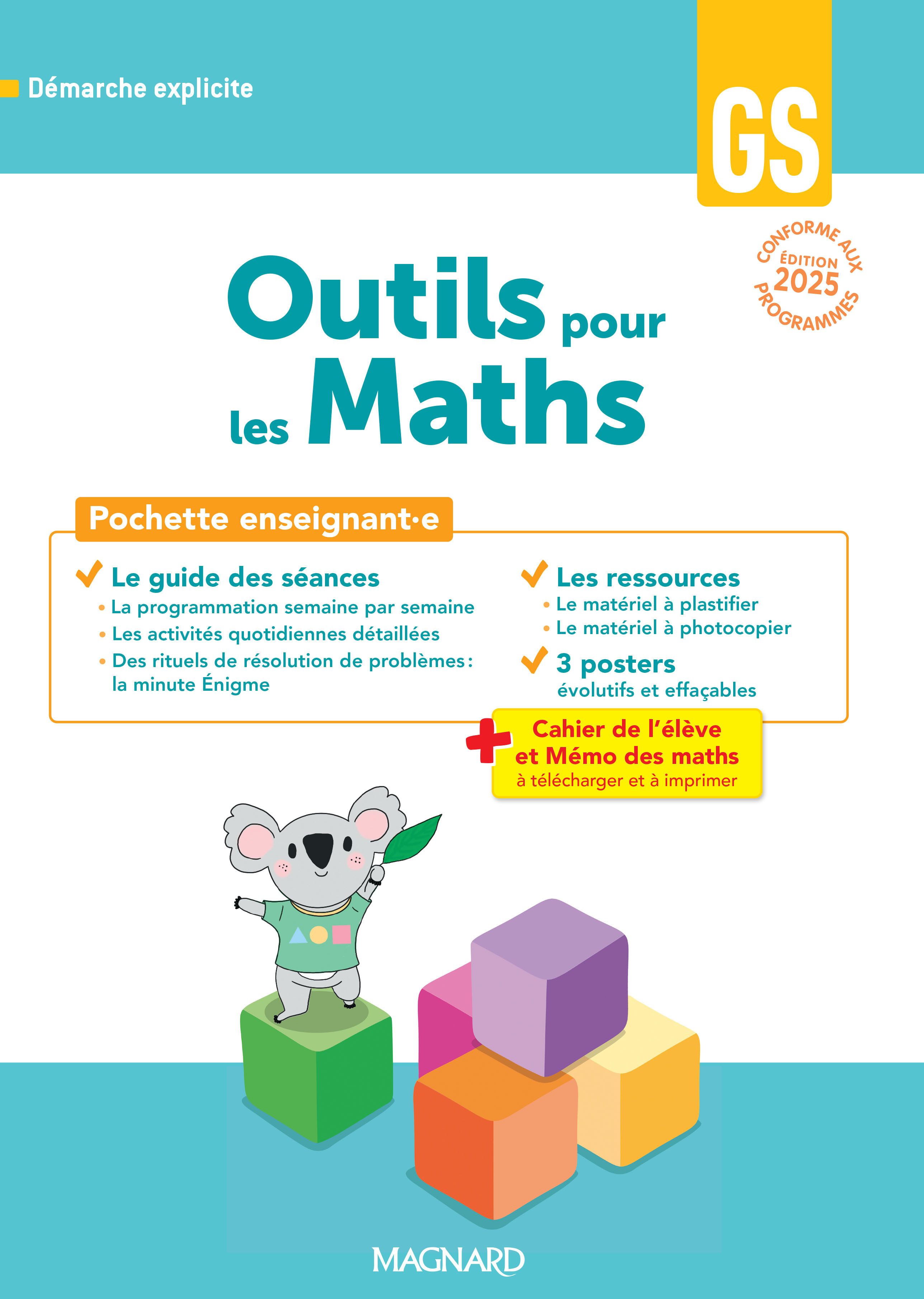 Image de  Outils pour les maths GS (2025) - guide pédagogique + posters +... 