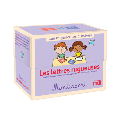 Image de  Coffret Lettres Rugueuses Montessori - Majuscules Cursives 