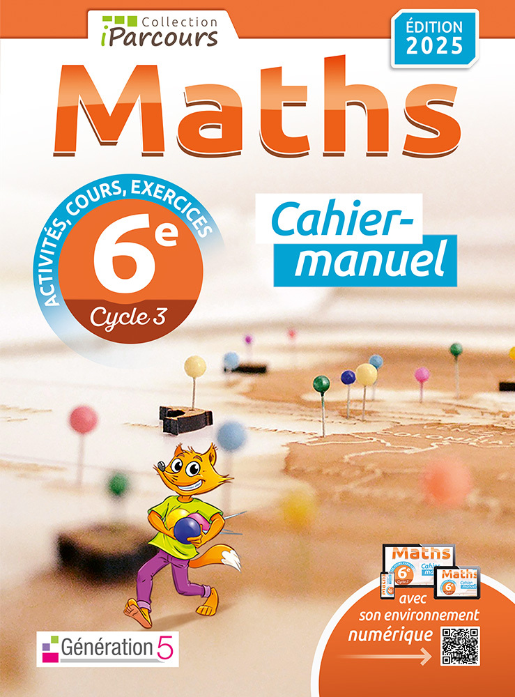 Image de  Cahier-manuel iparcours maths 6E (édition 2025) 