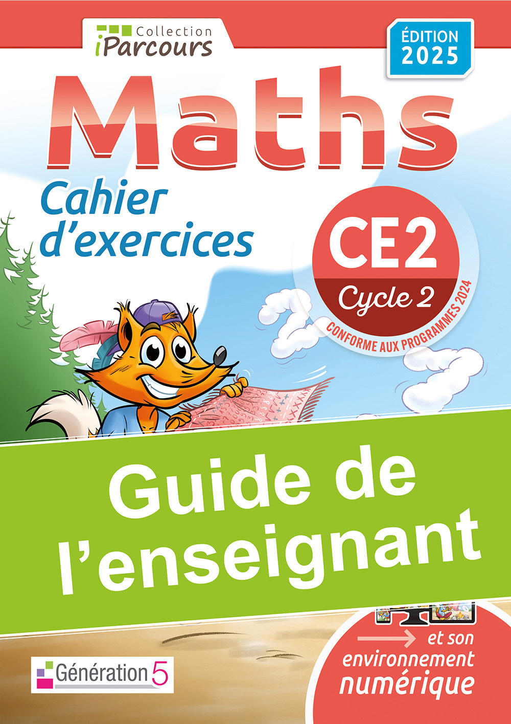 Image de  Guide de l'enseignant cahier iparcours maths CE2 (2025) 
