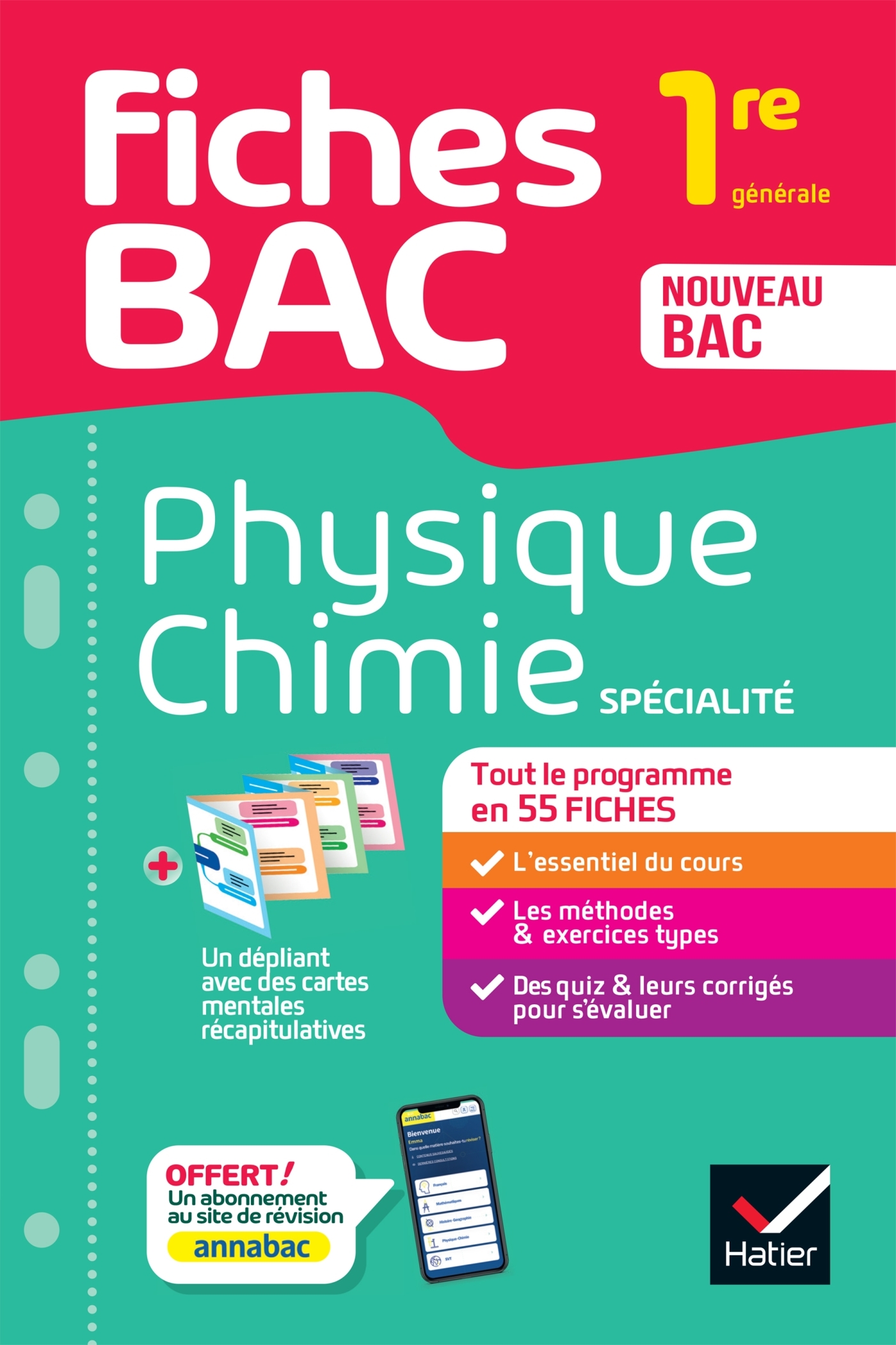 Image de  Fiches bac - physique-chimie 1re générale (spécialité) 