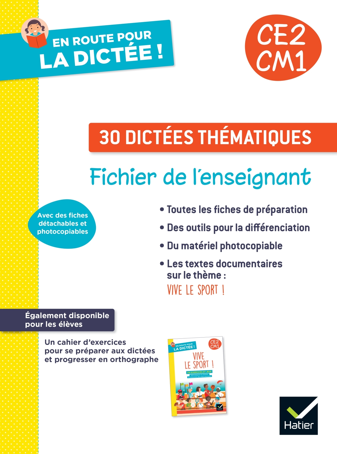 Ref. 9782401109278, En route pour la dictée CE2-CM1 ! vive le sport ! ed. 2024 -...