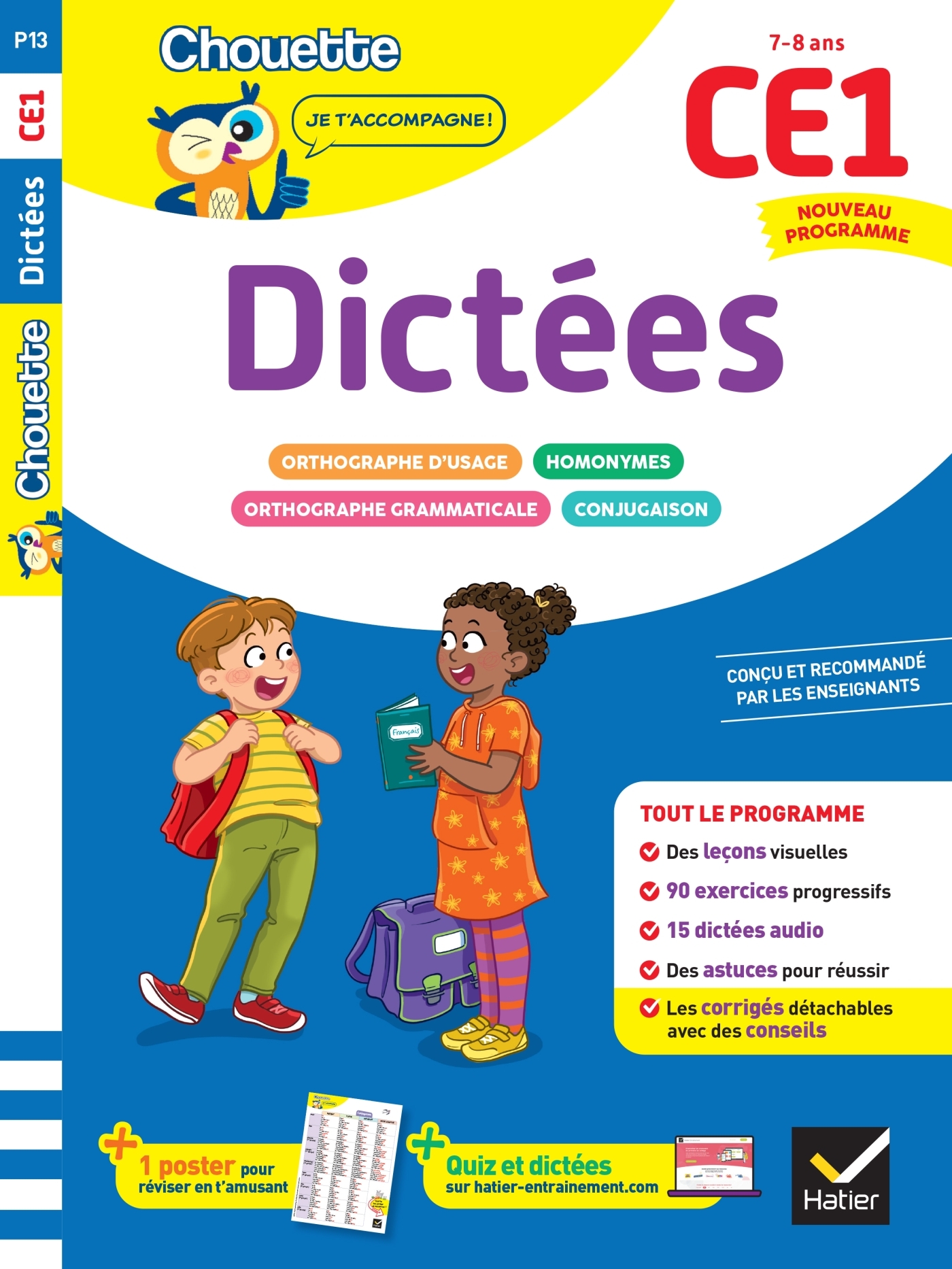 Image de  Dictées CE1 - cahier de soutien nouveau programme 