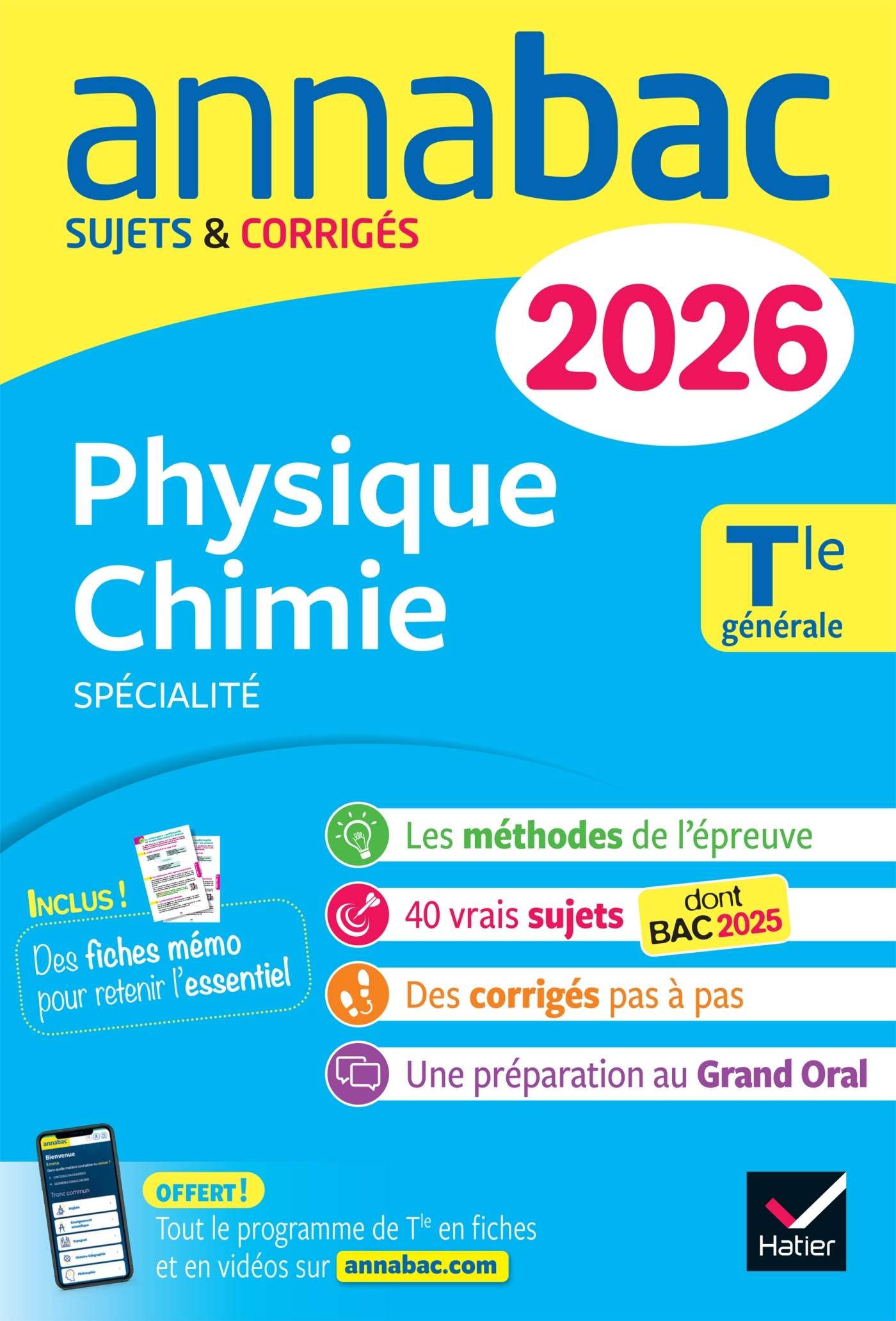 Image de  Annales du bac 2026 - annabac physique-chimie tle générale... 