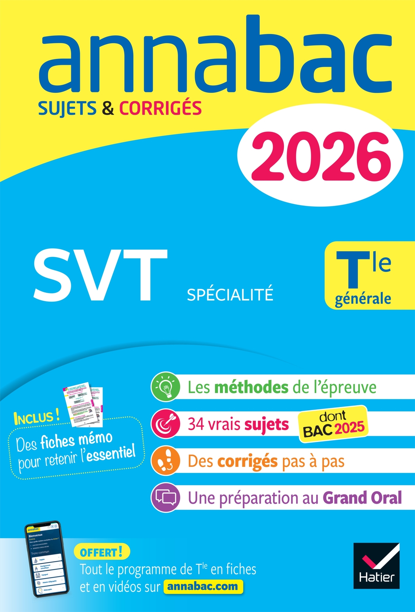 Image de  Annales du bac 2026 -  annabac svt tle générale (spécialité) 