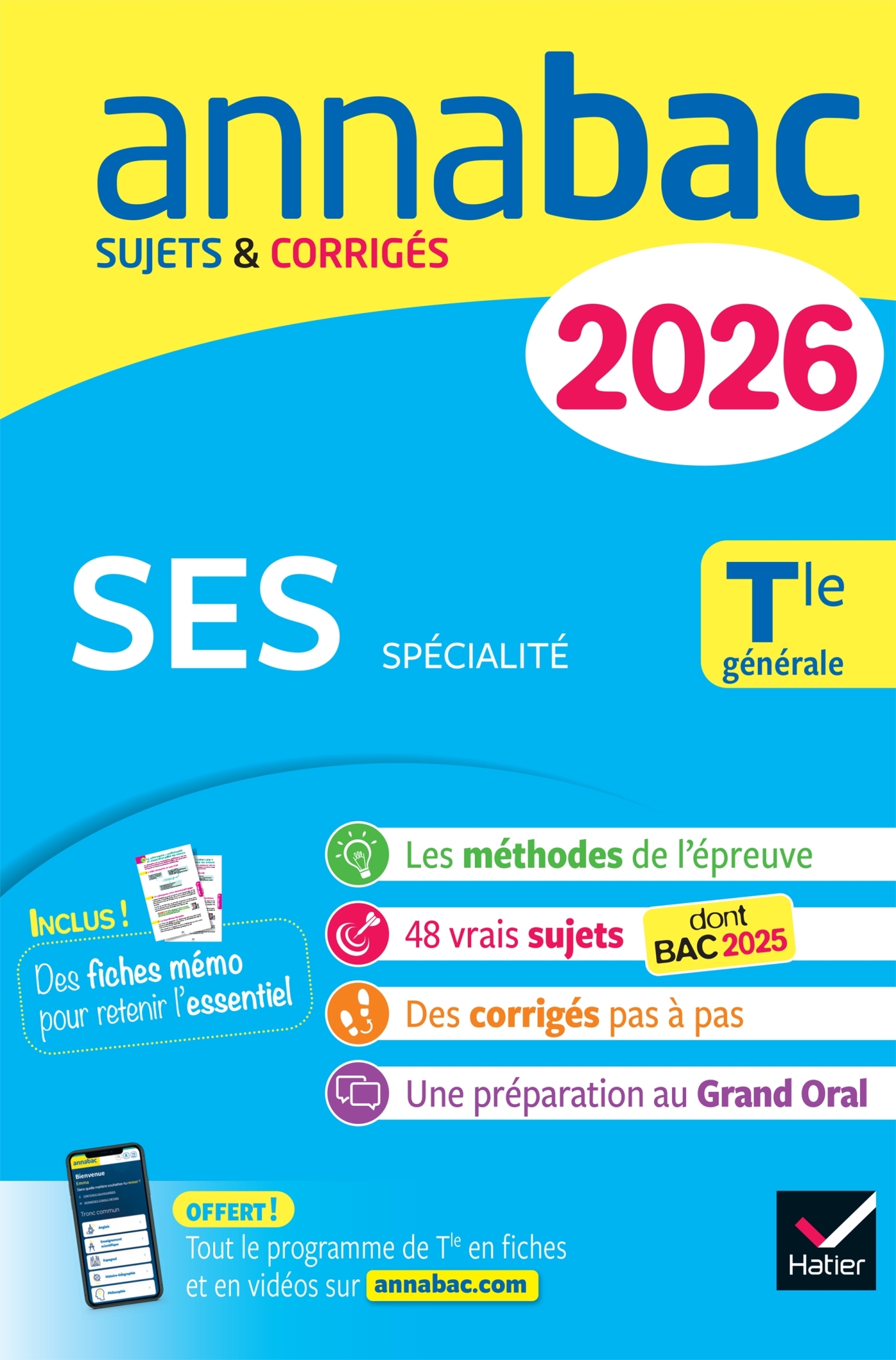 Image de  Annales du bac 2026 - annabac ses tle générale (spécialité) 