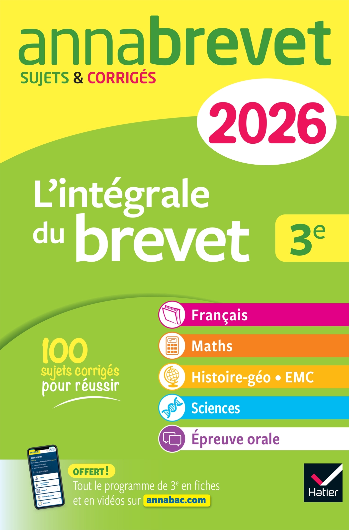 Image de  Annales du brevet 2026 -  annabrevet l'intégrale du nouveau brevet... 