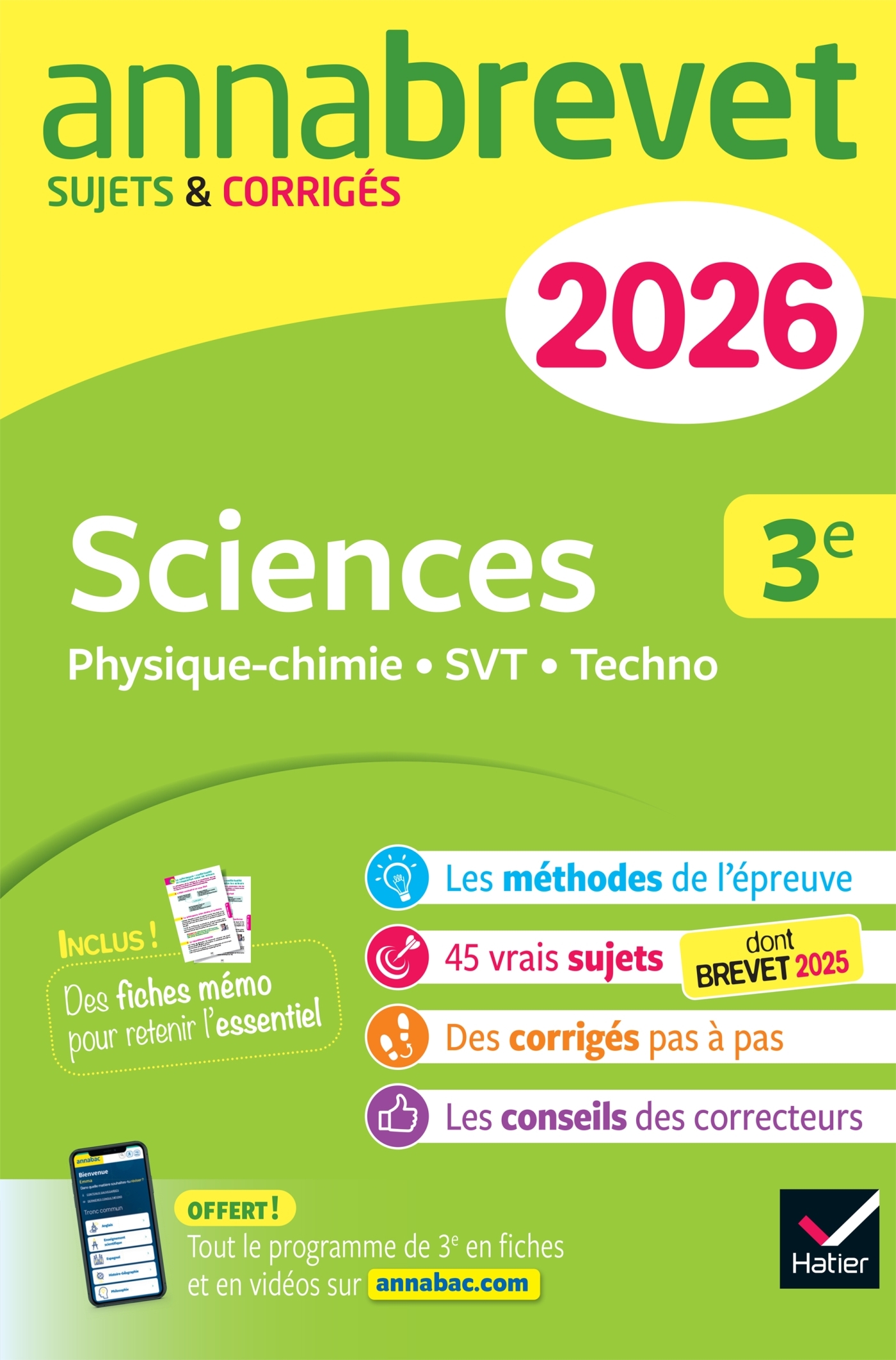 Image de  Annales du brevet 2026 - annabrevet sciences (physique-chimie,... 