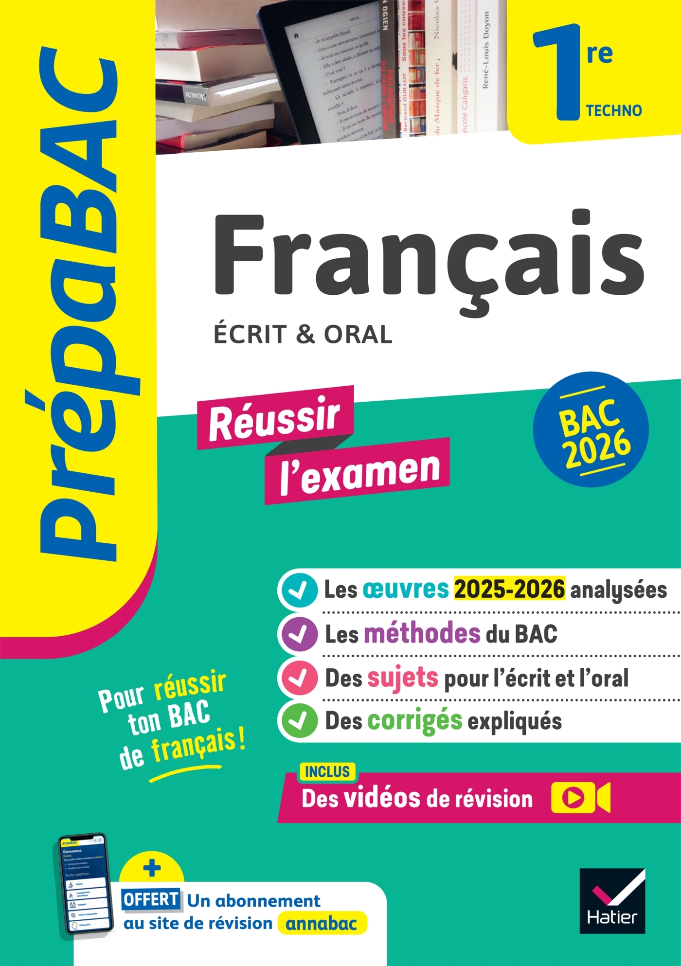 Image de  Prépabac - français 1re technologique bac de français 2026 (écrit... 