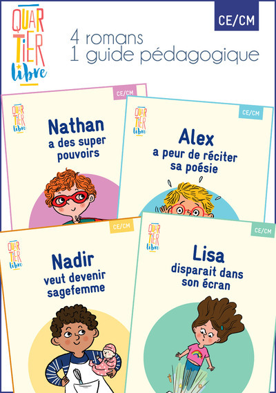 Ref. 9782725638546, Pack des 4 titres quartier libre + guide pédagogique