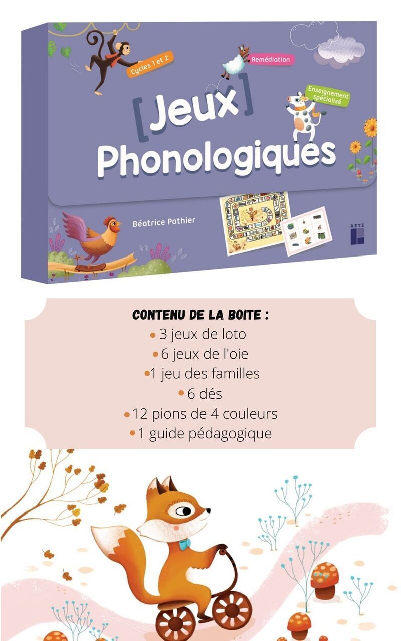 Ref. 9782725638577, Mallette de jeux phonologiques cycles 1 et 2