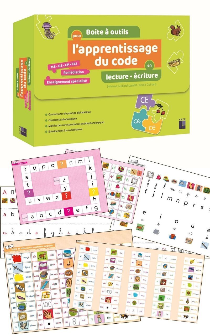 Ref. 9782725638805, Boîte à outils pour l'apprentissage du code en lecture - écriture...