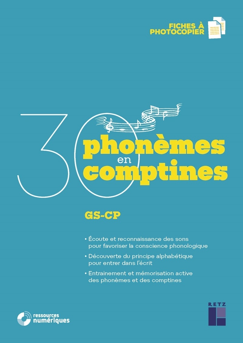Ref. 9782725639598, 30 phonèmes en 30 comptines + cd audio