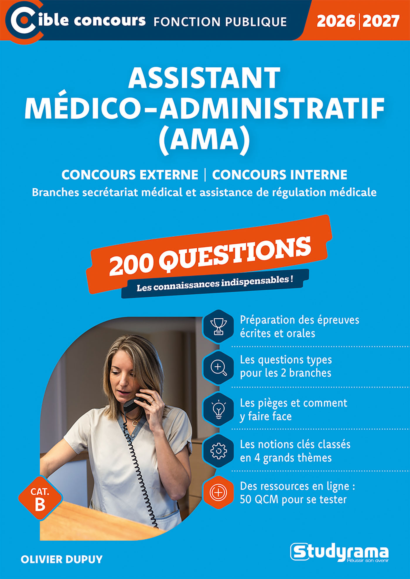 Image de  Assistant médico-administratif (ama) – 200 questions (catégorie b... 