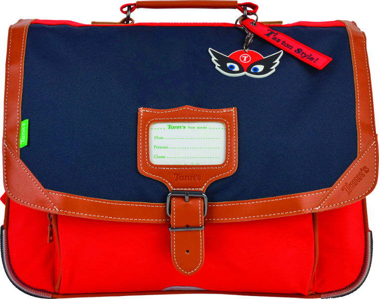 Image de  CARTABLE 38 CM TANN'S CLASSIC ARTHUR BLEU/ROUGE 