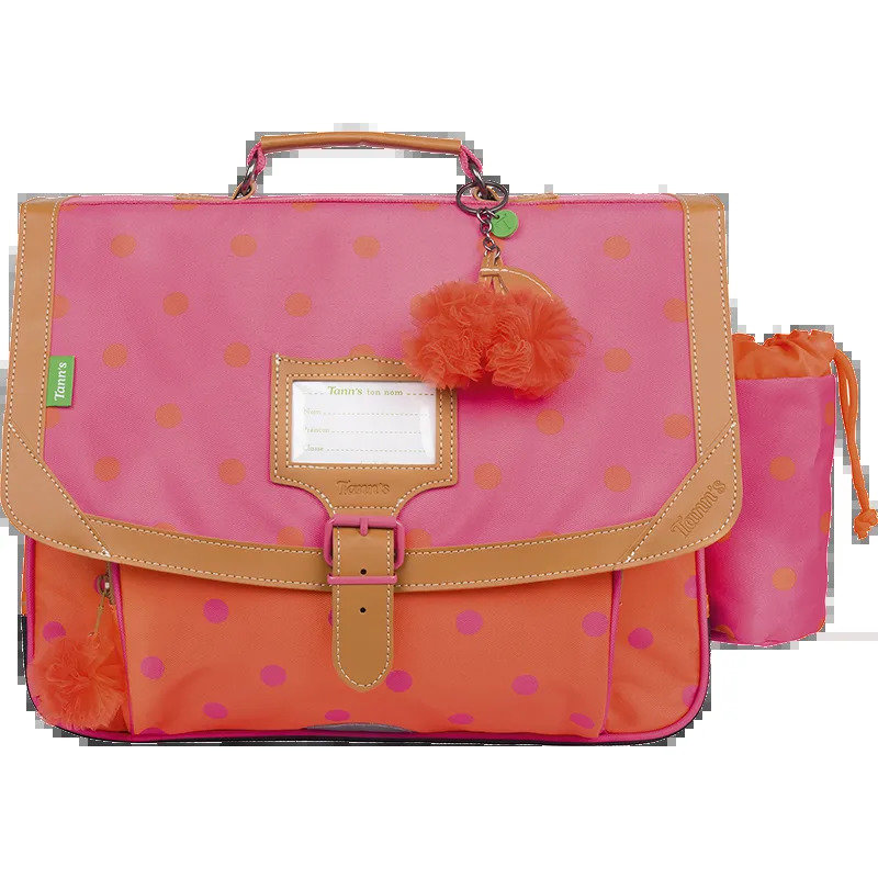 Ref. ALI3822425, Cartable 38 cm Tann's Les Fantaisies Sidonie Rose/Orange, Orange, marque TANN'S