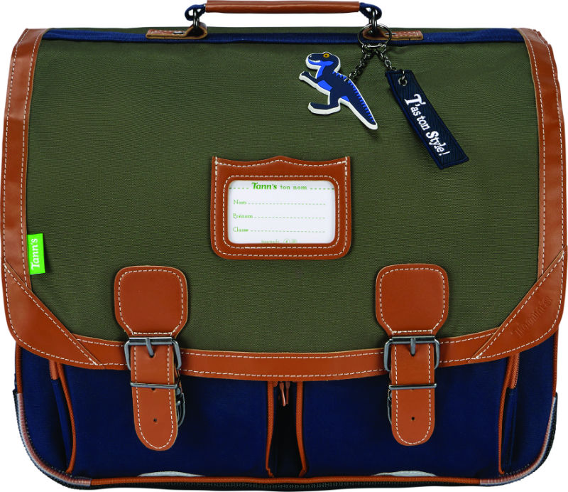 Image de  Cartable 41 cm Tann's Axel kaki/bleu 