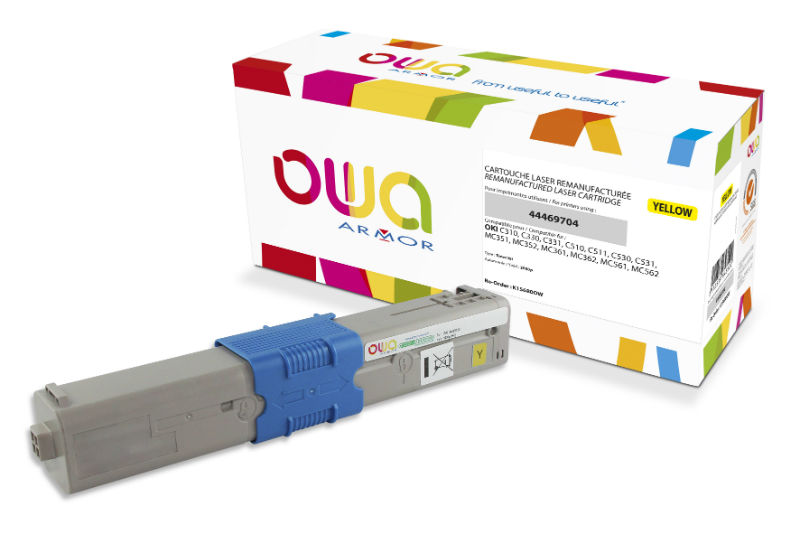 Image de  Cart. oki 44469704 jaune 2000p com 