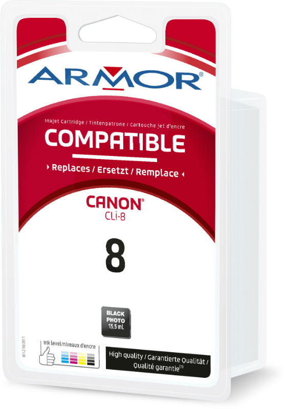 Image de  Cartouche encre compatible à la marque Canon CLI8BK noir. 