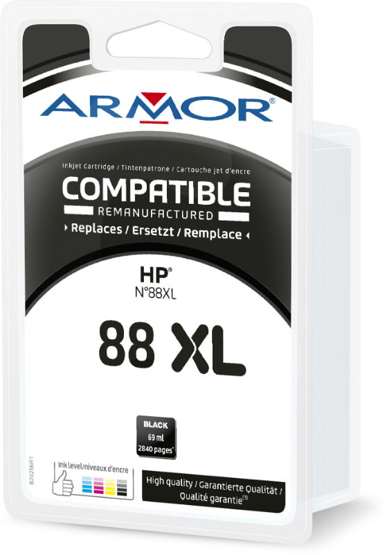 Image de  Cartouche d'encre compatible à la marque HP C9396A noir haute capacité. 