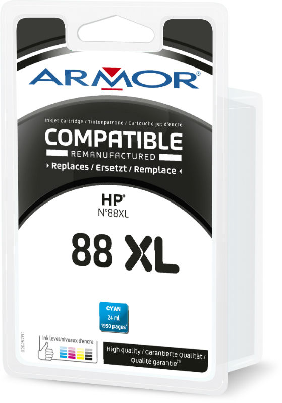 Image de  Cartouche d'encre compatible à la marque HP C9391A cyan haute capacité. 
