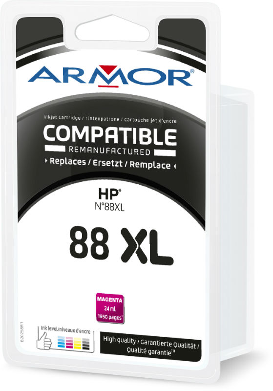 Image de  Cartouche d'encre compatible à la marque HP C9392A magenta haute capacité. 