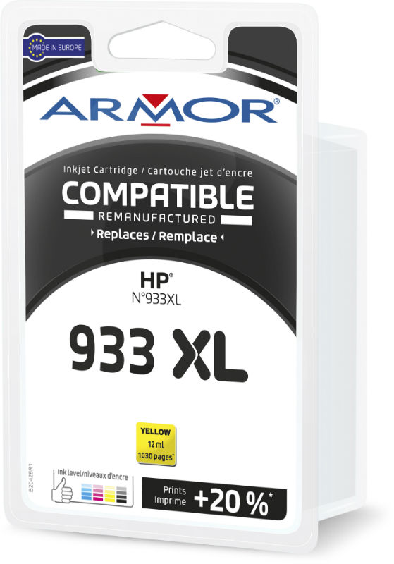 Image de  Cartouche dencre compatible à la marque HP CN054A  jaune haute capacité 