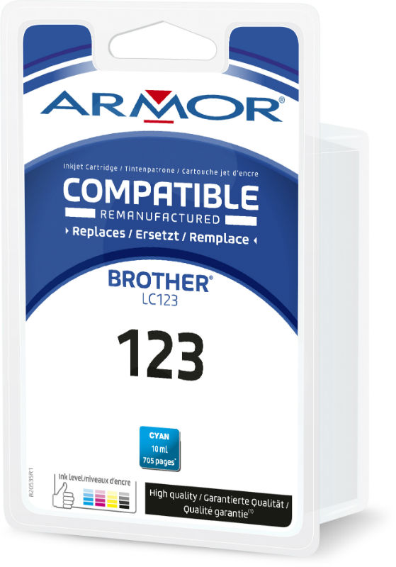 Image de  Cartouche dencre compatible à la marque Brother LC123 cyan 