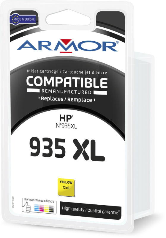 Image de  Cartouche dencre compatible à la marque HP C2P26AE jaune haute capacite . 