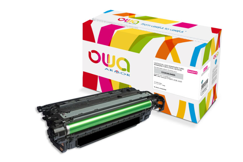 Image de  Cartouche laser compatible à la marque HP CE263A magenta. 
