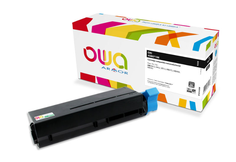 Image de  Cart.oki  noir 7000p b412/b432/b512dn com 