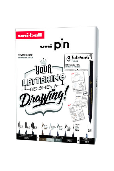 Image de  Set 8 feutres uni pin edition lettering 