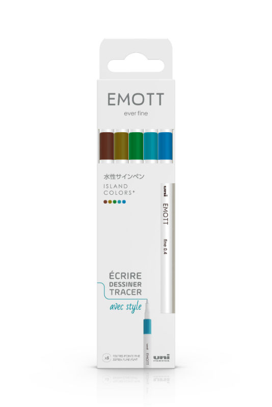 Image de  Poch de 5 feutres Emott couleurs de l'Île 