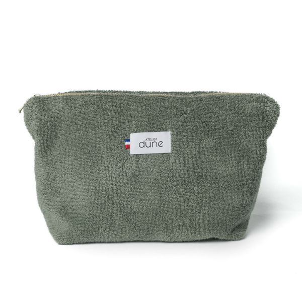 Image de  Atelier Dune - Trousse sauge doublure fluo 