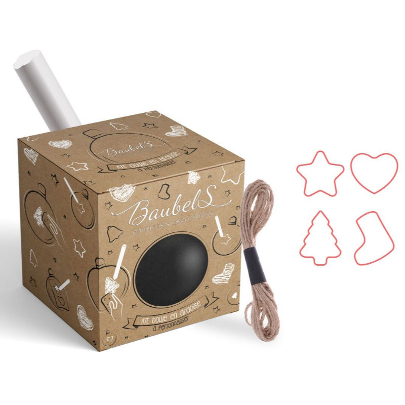 Image de  Boule en verre kit ardoise 