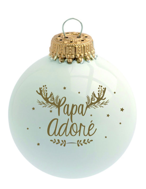 Image de  Boule en verre papa adoré 