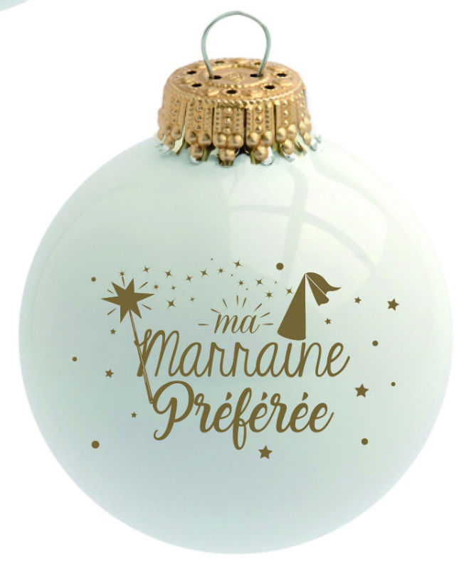 Image de  Boule en verre ma marraine préférée 