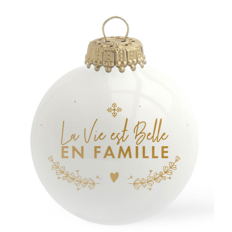 Image de  Boule en verre la vie est belle en famille 