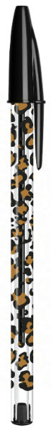 Image de  Stylo bille Bic Cristal Léopard noir 