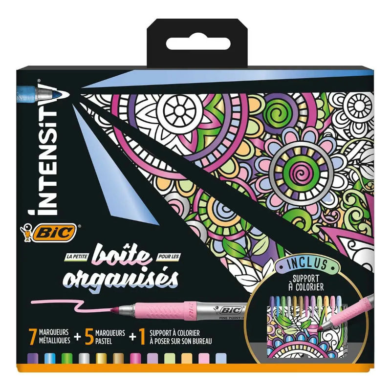 Image de  Coffret de 12 marqueurs Intensity avec support de bureau 